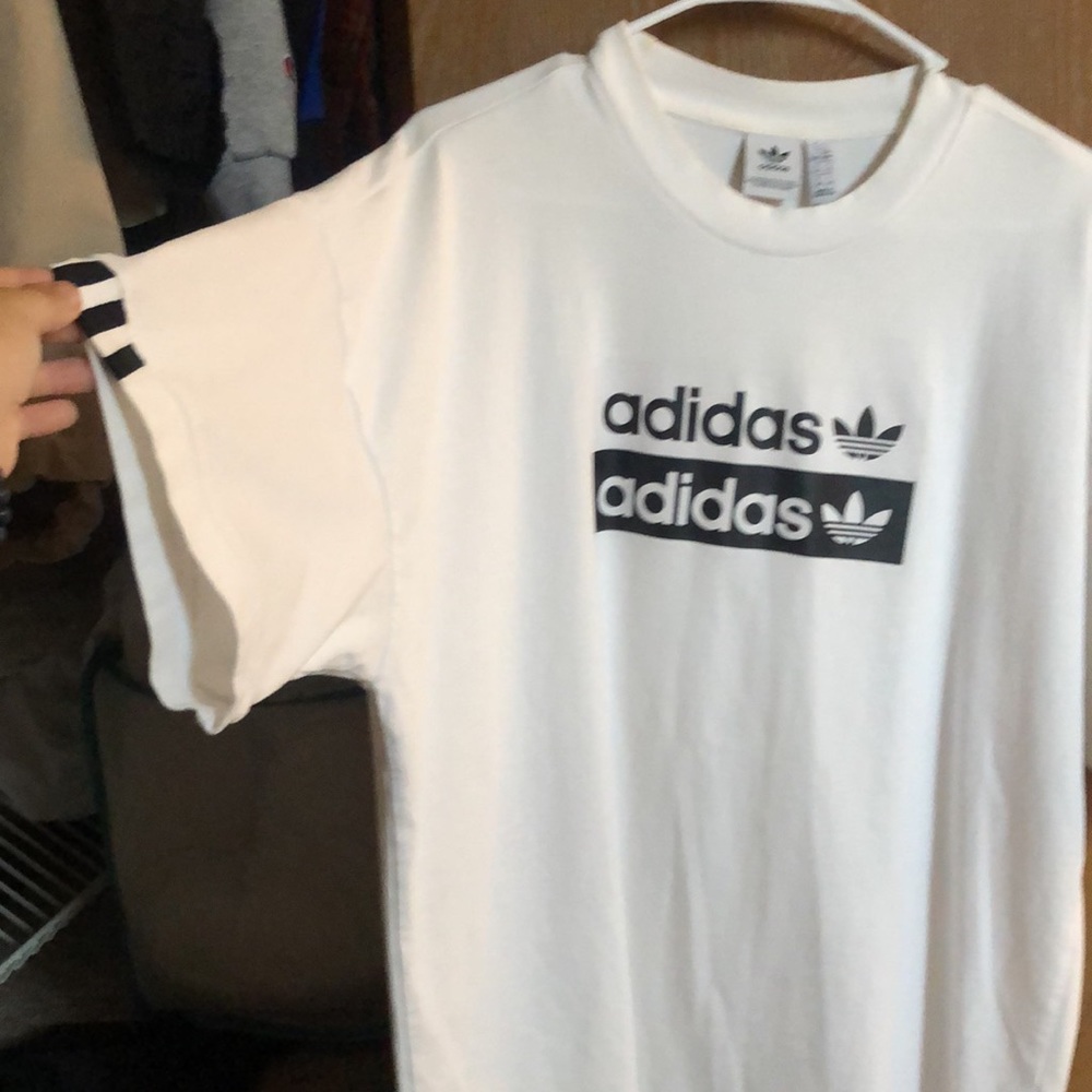 Adidas oversized white t-shirts